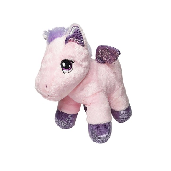 Dan Dee Pink Purple Pegasus Flying Pony Horse Plush I Heart U Stuffed 12" Love - Picture 2 of 9
